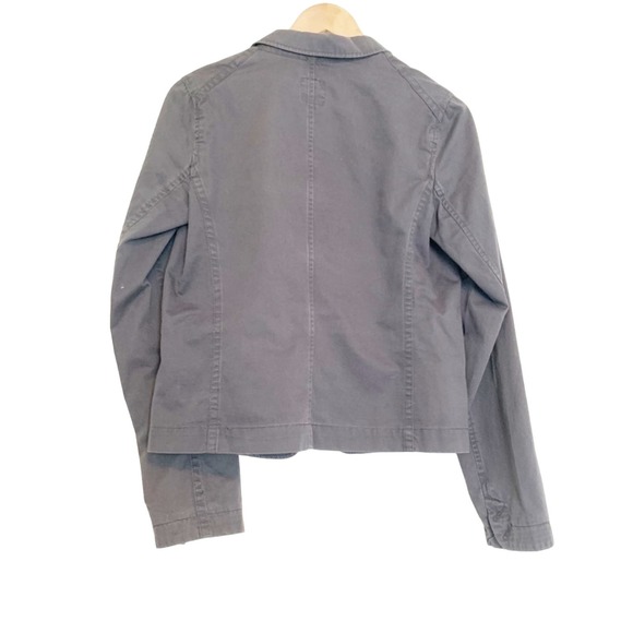 Gap Grey Washed Twill One Button Blazer Jacket Women's Size  6 - Picture 2 of 7